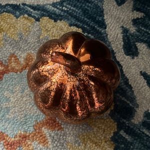 Glass pumpkin with led light inside